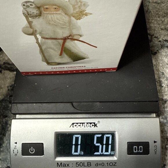 Vtg 2015 Hallmark Father Christmas w Owl Ornament 12th Series Santa Box White - Picture 15 of 15
